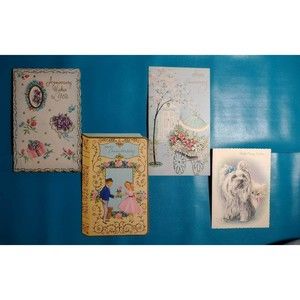 Vintage Hallmark  Anniversary Greeting Cards Unused Scrapbook Lot